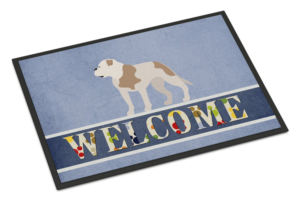 American Bulldog Welcome Indoor or Outdoor Mat 24x36 BB8348JMAT by Caroline&#39;s Treasures