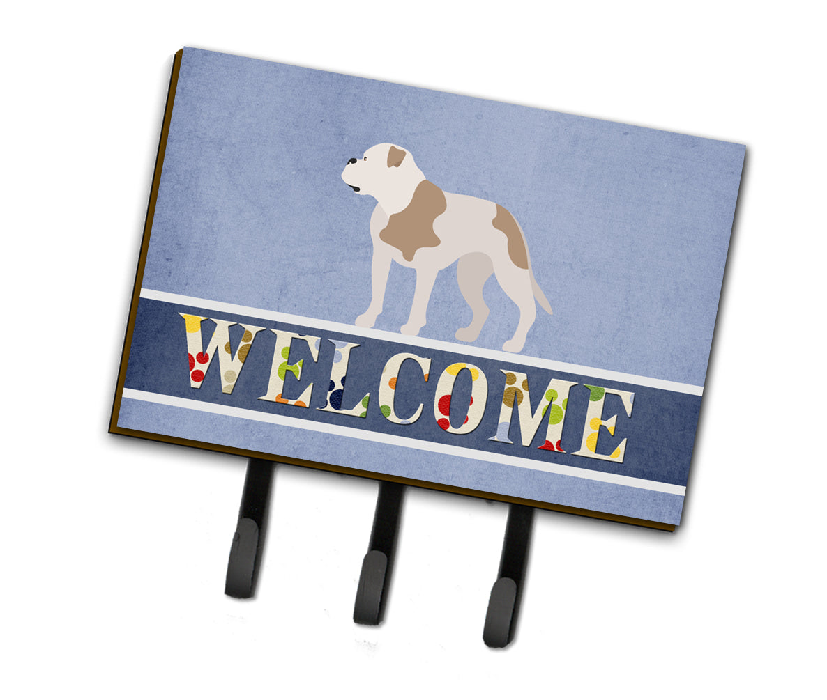 American Bulldog Welcome Leash or Key Holder BB8348TH68