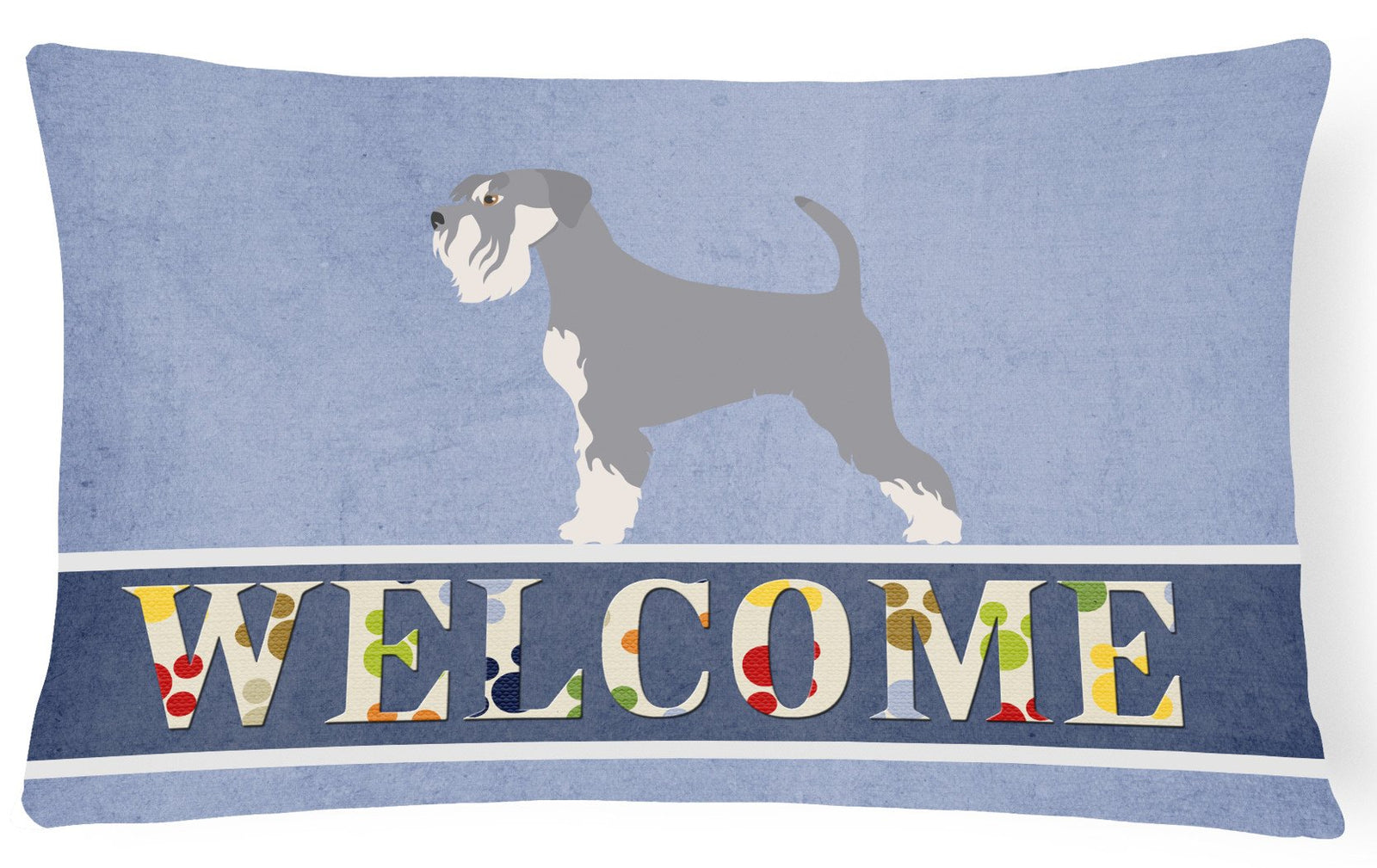 Schnauzer Welcome Canvas Fabric Decorative Pillow BB8350PW1216 by Caroline's Treasures