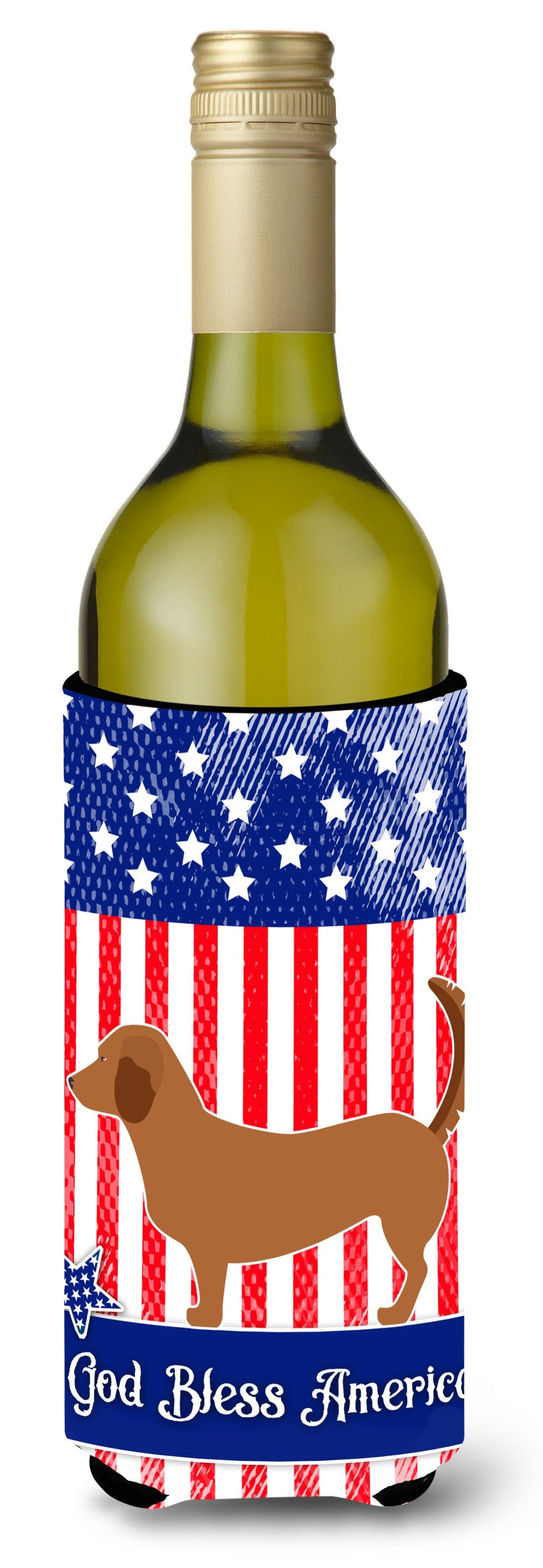 Alpine Dachsbrake American Wine Bottle Beverge Insulator Hugger BB8351LITERK by Caroline&#39;s Treasures