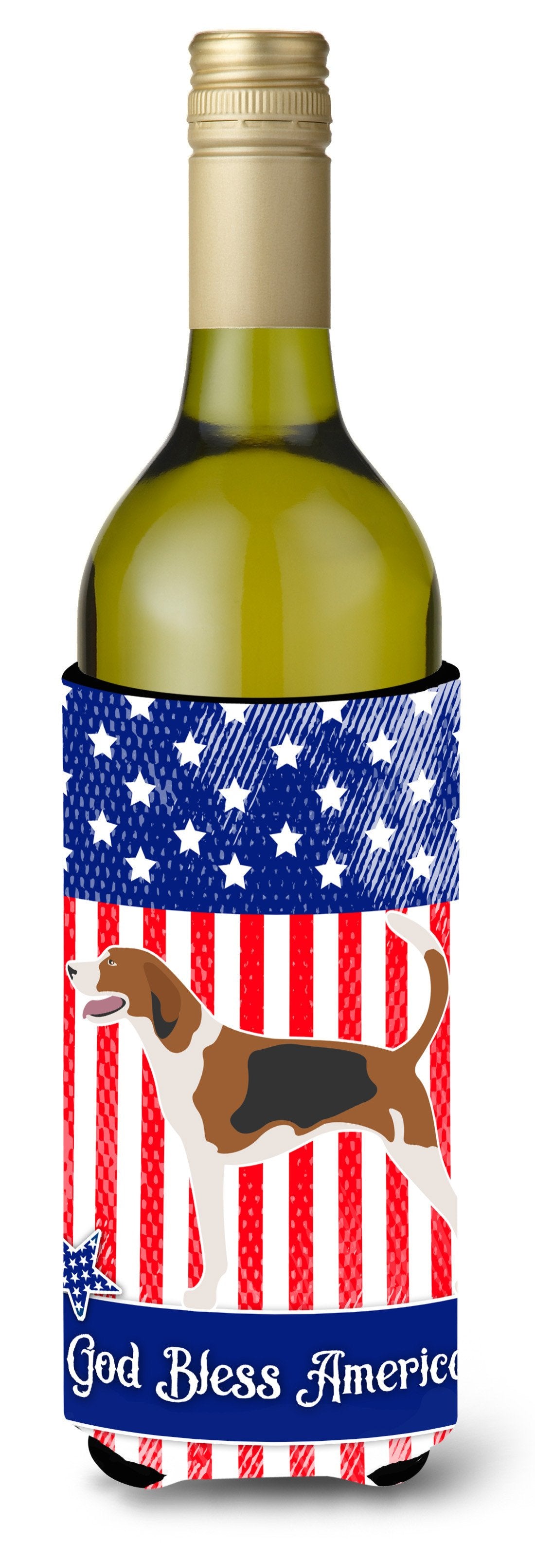 American Foxhound American Wine Bottle Beverge Insulator Hugger BB8352LITERK by Caroline&#39;s Treasures