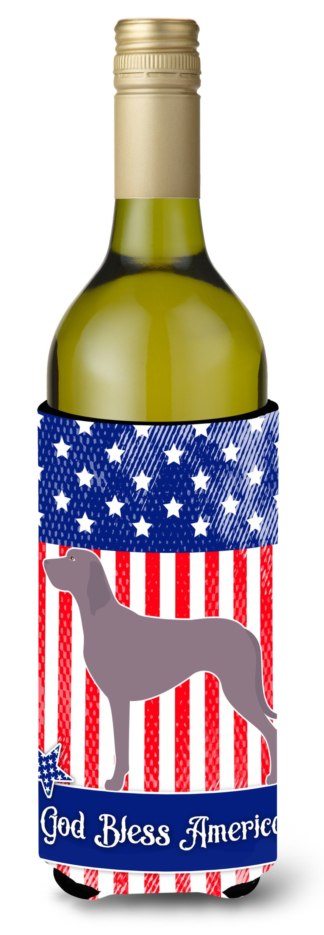 Weimaraner American Wine Bottle Beverge Insulator Hugger BB8361LITERK by Caroline&#39;s Treasures