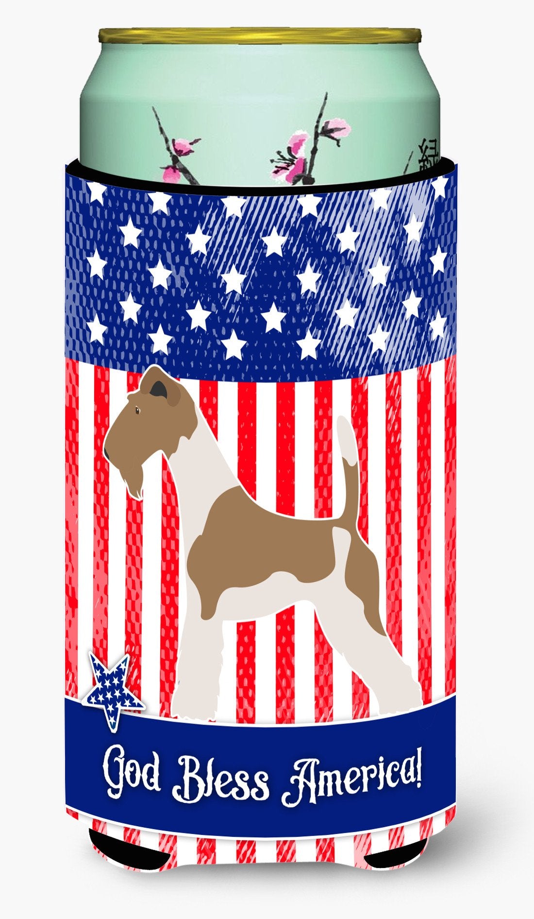 Wire Fox Terrier American Tall Boy Beverage Insulator Hugger BB8365TBC by Caroline&#39;s Treasures