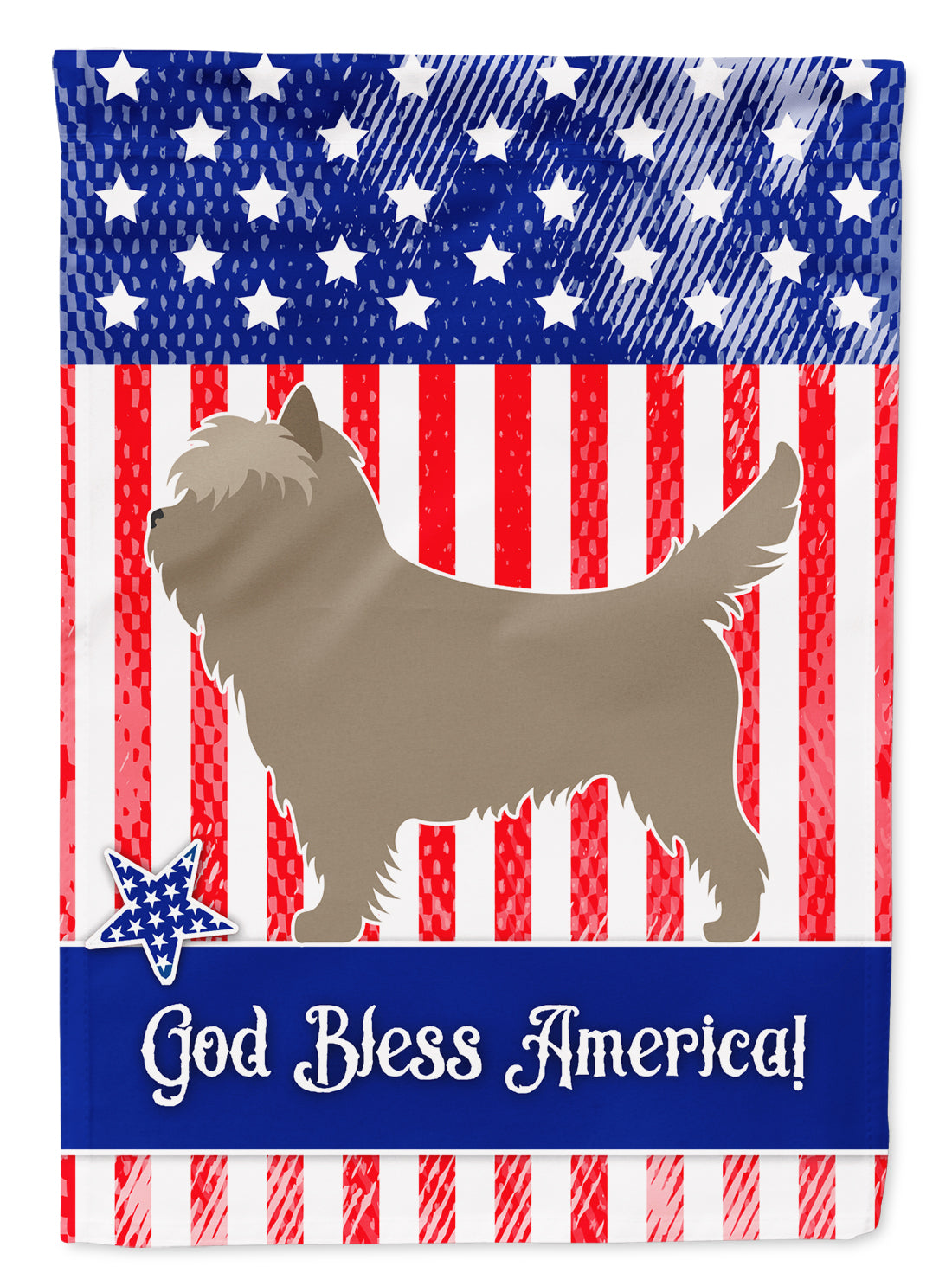 Cairn Terrier American Flag Garden Size BB8367GF