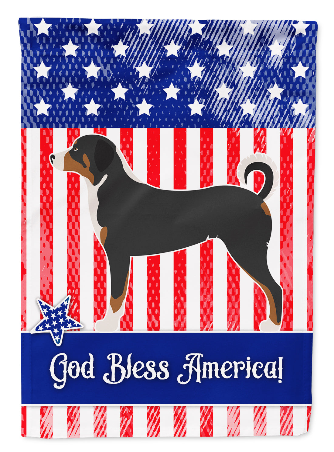 Appenzeller Sennenhund American Flag Garden Size BB8369GF