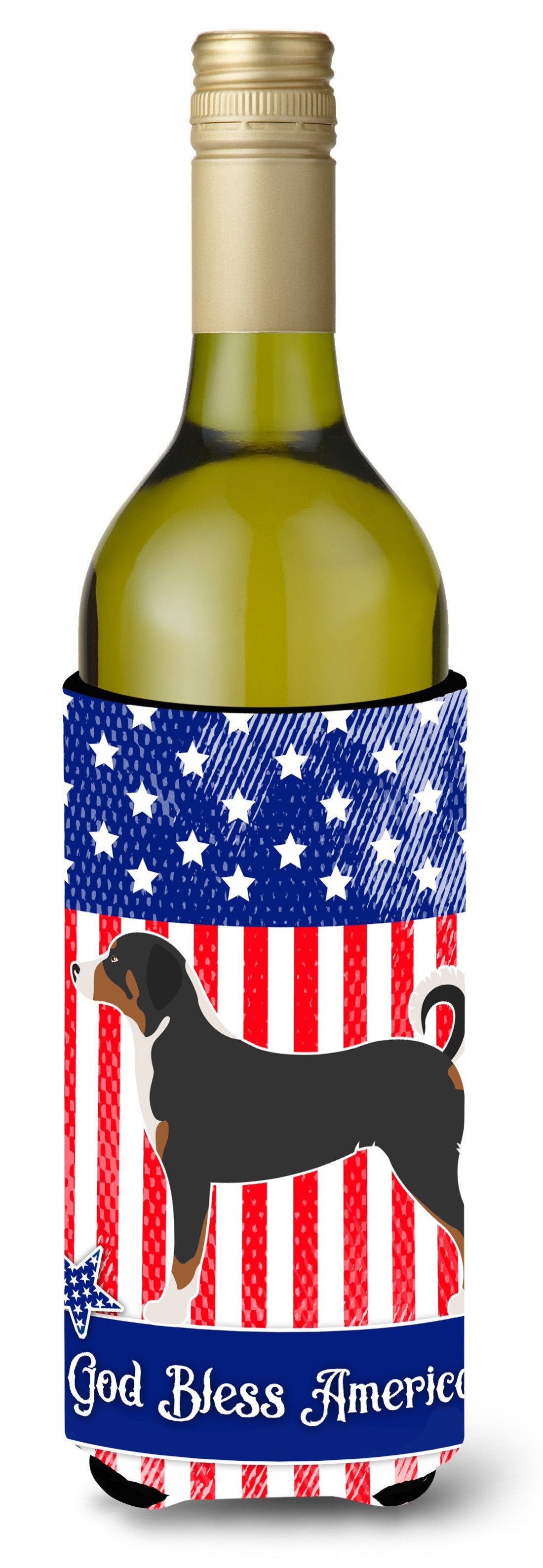 Appenzeller Sennenhund American Wine Bottle Beverge Insulator Hugger BB8369LITERK by Caroline's Treasures