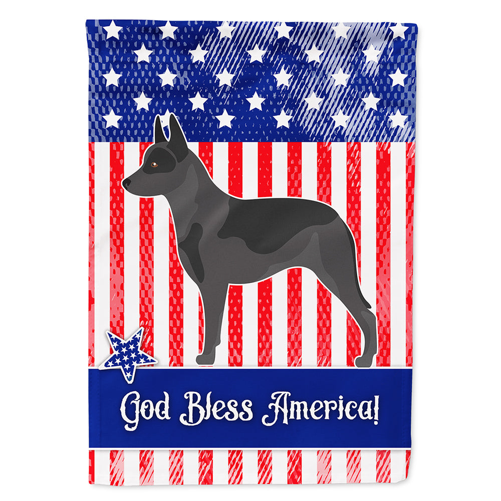 Australian Cattle Dog American Flag Canvas House Size BB8370CHF