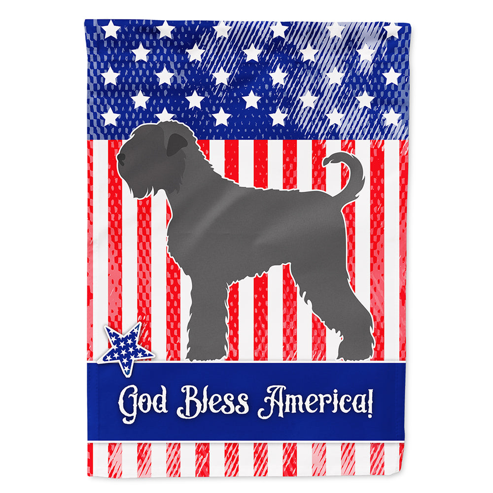 Black Russian Terrier American Flag Canvas House Size BB8374CHF  the-store.com.