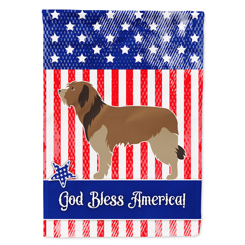 Catalan Sheepdog American Flag Canvas House Size BB8376CHF