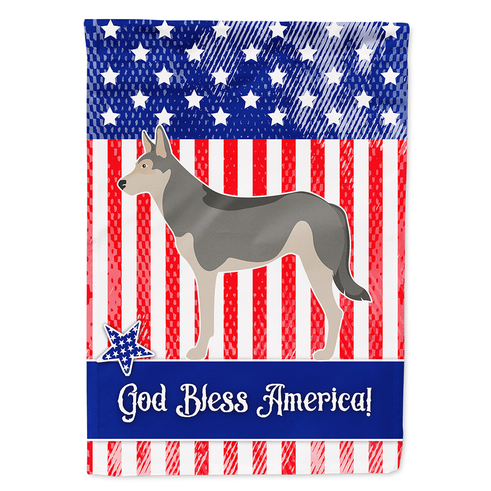 Saarloos Wolfdog American Flag Canvas House Size BB8377CHF