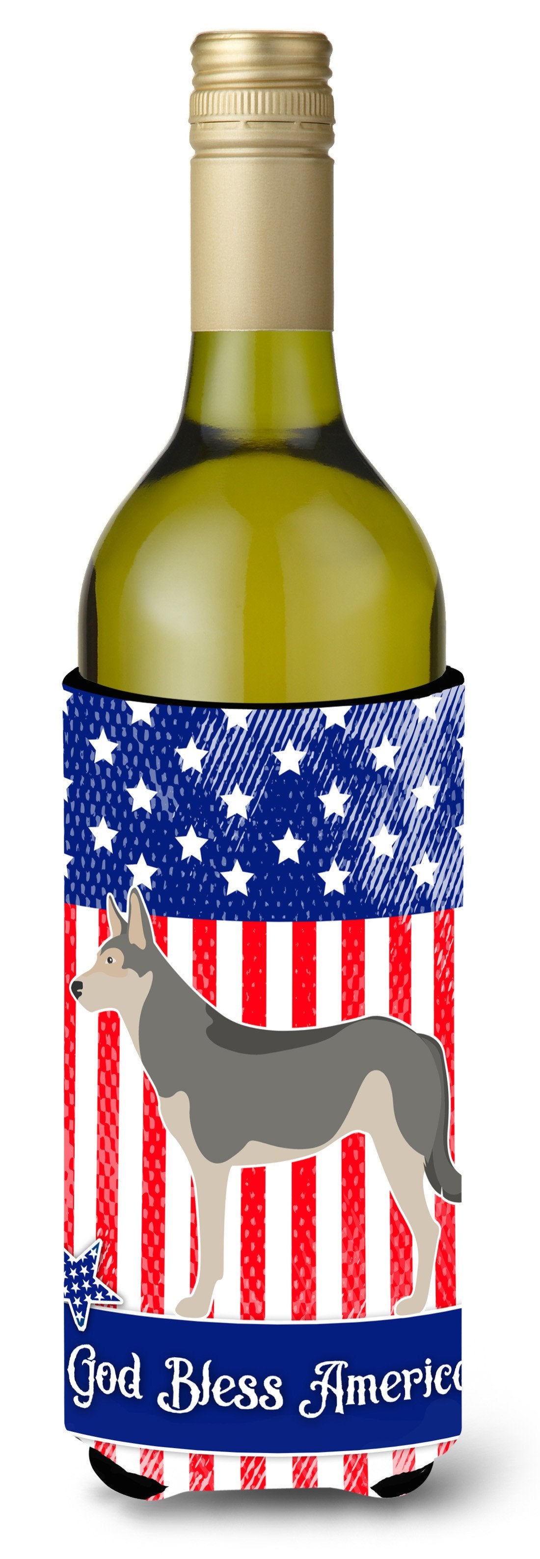 Saarloos Wolfdog American Wine Bottle Beverge Insulator Hugger BB8377LITERK by Caroline&#39;s Treasures