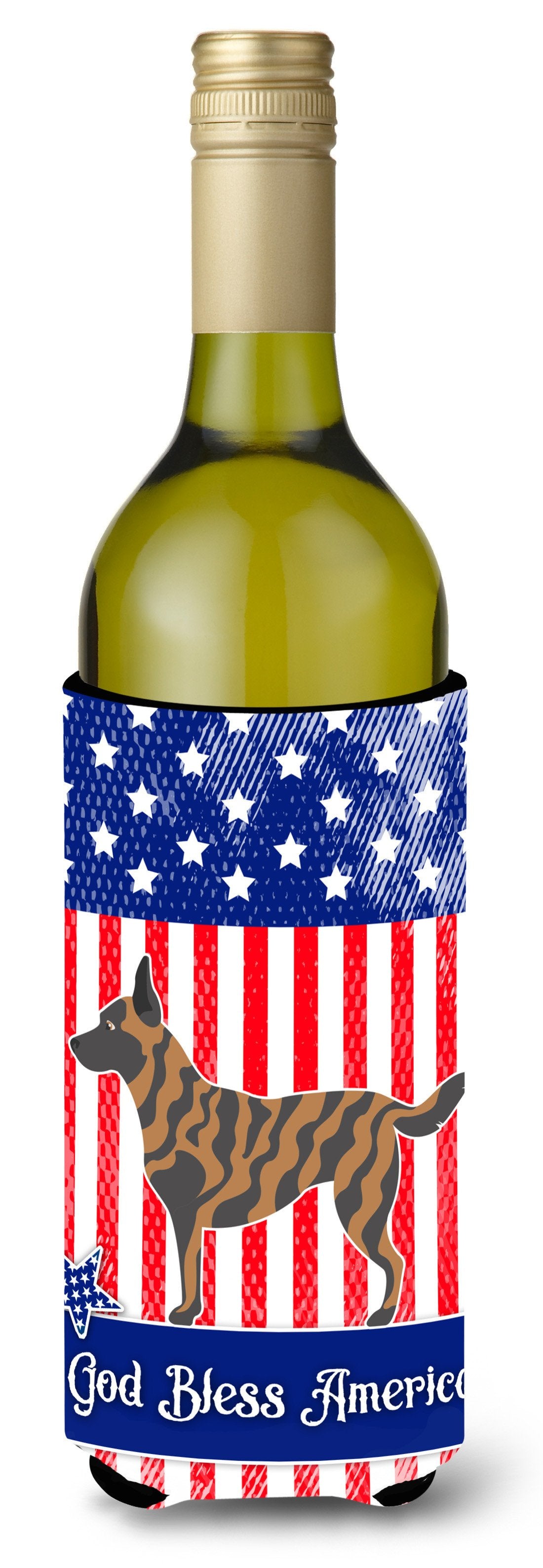 Dutch Shepherd American Wine Bottle Beverge Insulator Hugger BB8381LITERK by Caroline&#39;s Treasures