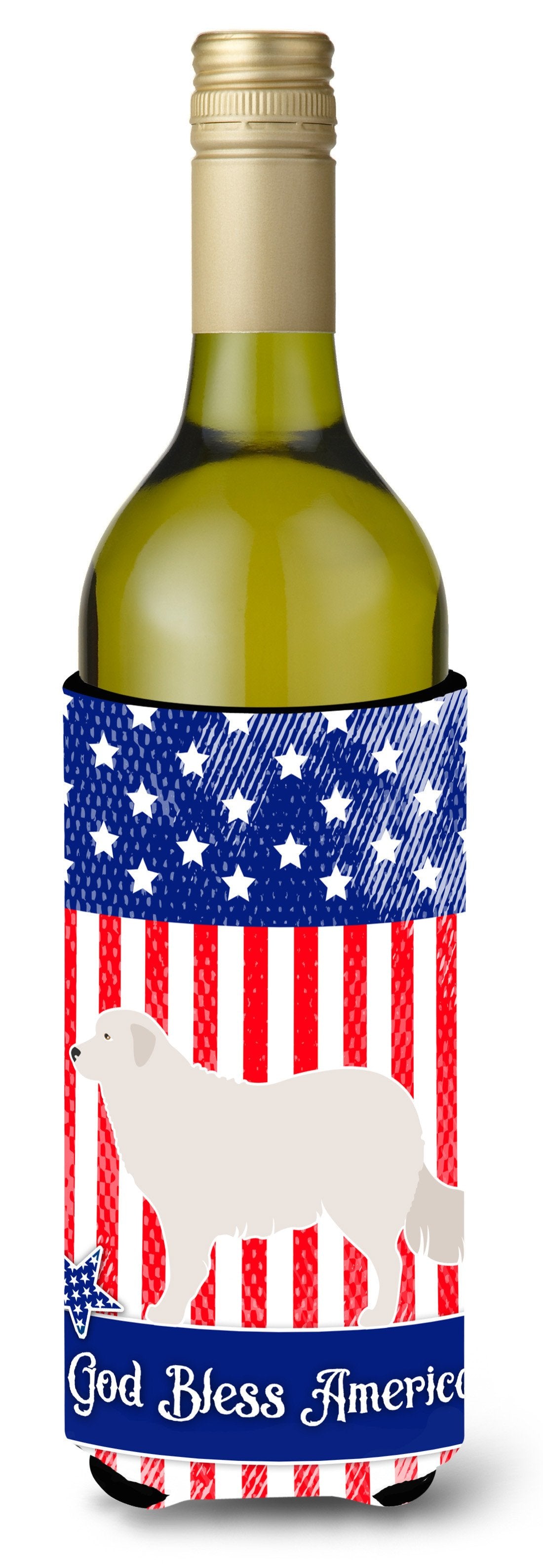 Kuvasz American Wine Bottle Beverge Insulator Hugger BB8386LITERK by Caroline&#39;s Treasures