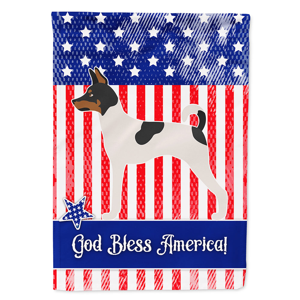 American Toy Fox Terrier American Flag Canvas House Size BB8387CHF