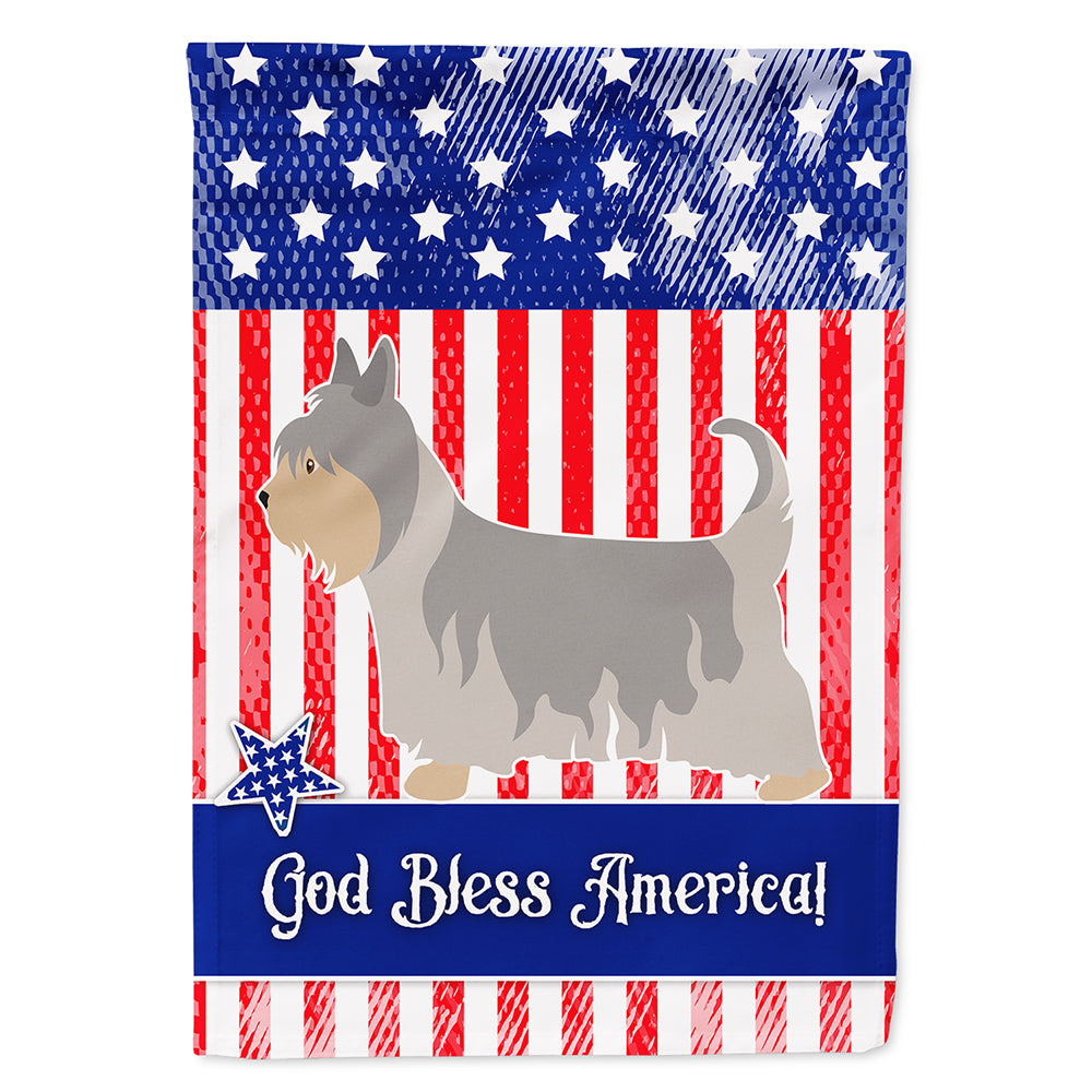 Australian Silky Terrier American Flag Canvas House Size BB8388CHF  the-store.com.
