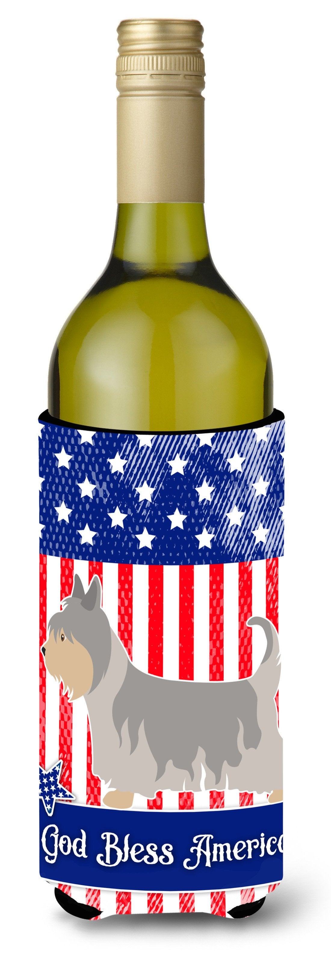 Australian Silky Terrier American Wine Bottle Beverge Insulator Hugger BB8388LITERK by Caroline&#39;s Treasures