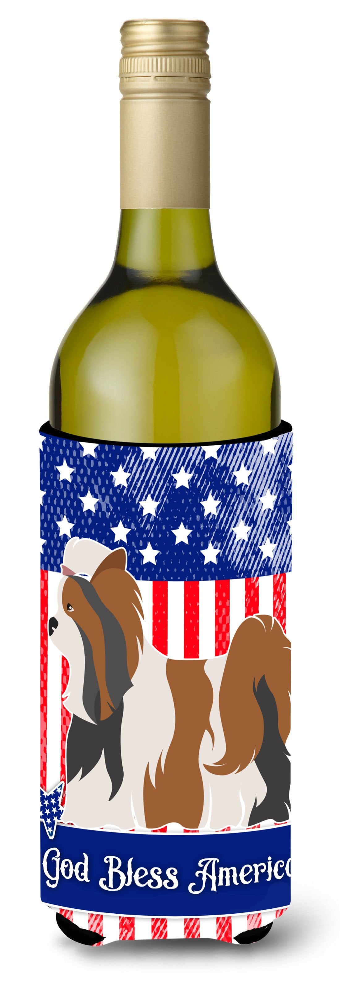 Biewer Terrier American Wine Bottle Beverge Insulator Hugger BB8389LITERK by Caroline's Treasures