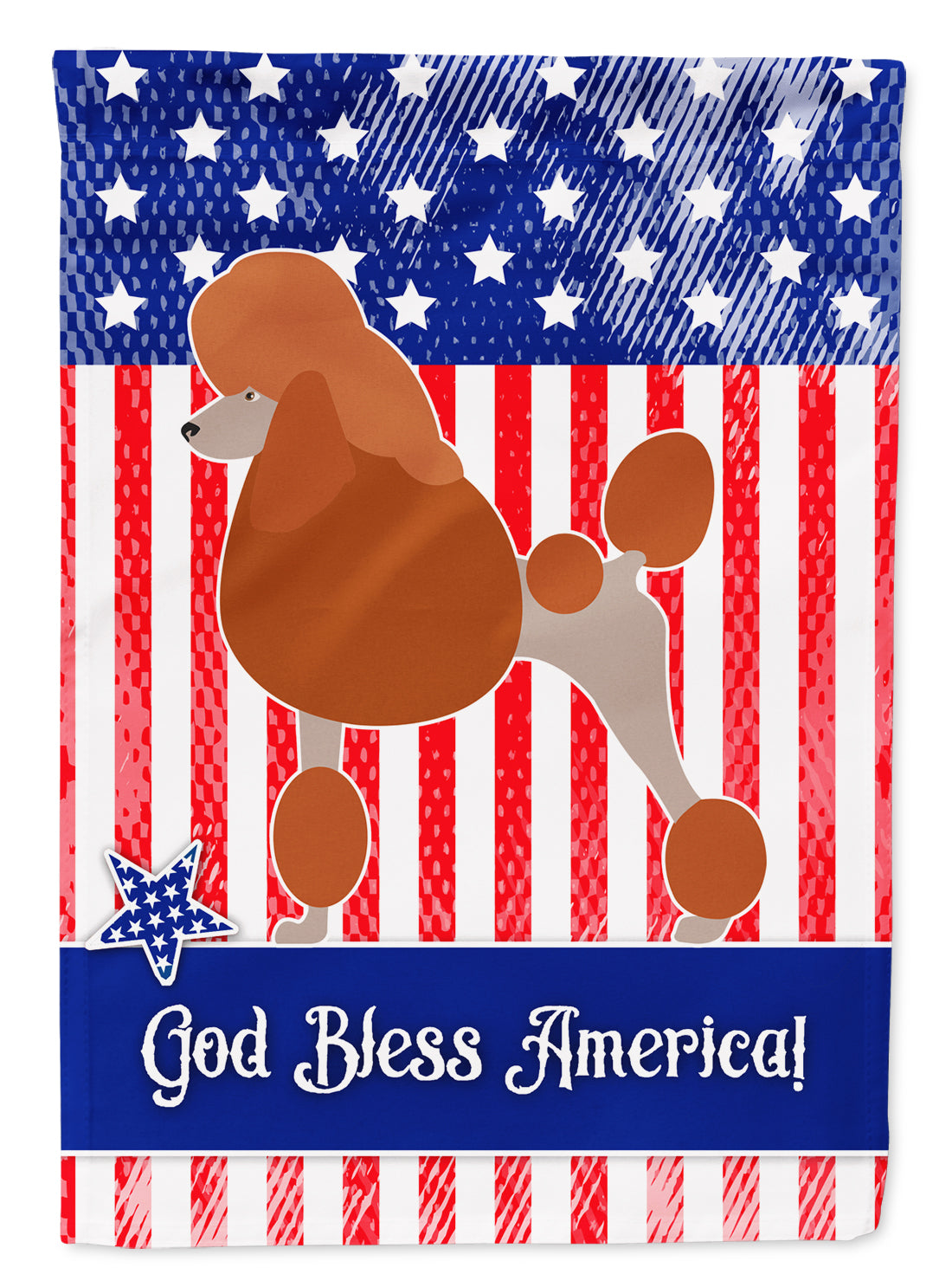 Royal Poodle American Flag Garden Size BB8392GF