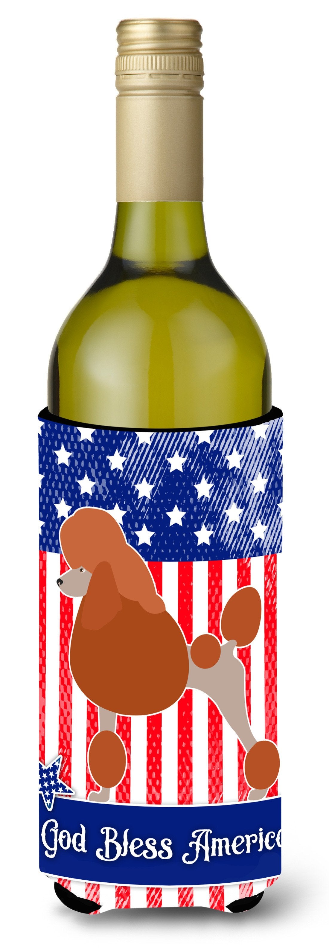Royal Poodle American Wine Bottle Beverge Insulator Hugger BB8392LITERK by Caroline's Treasures