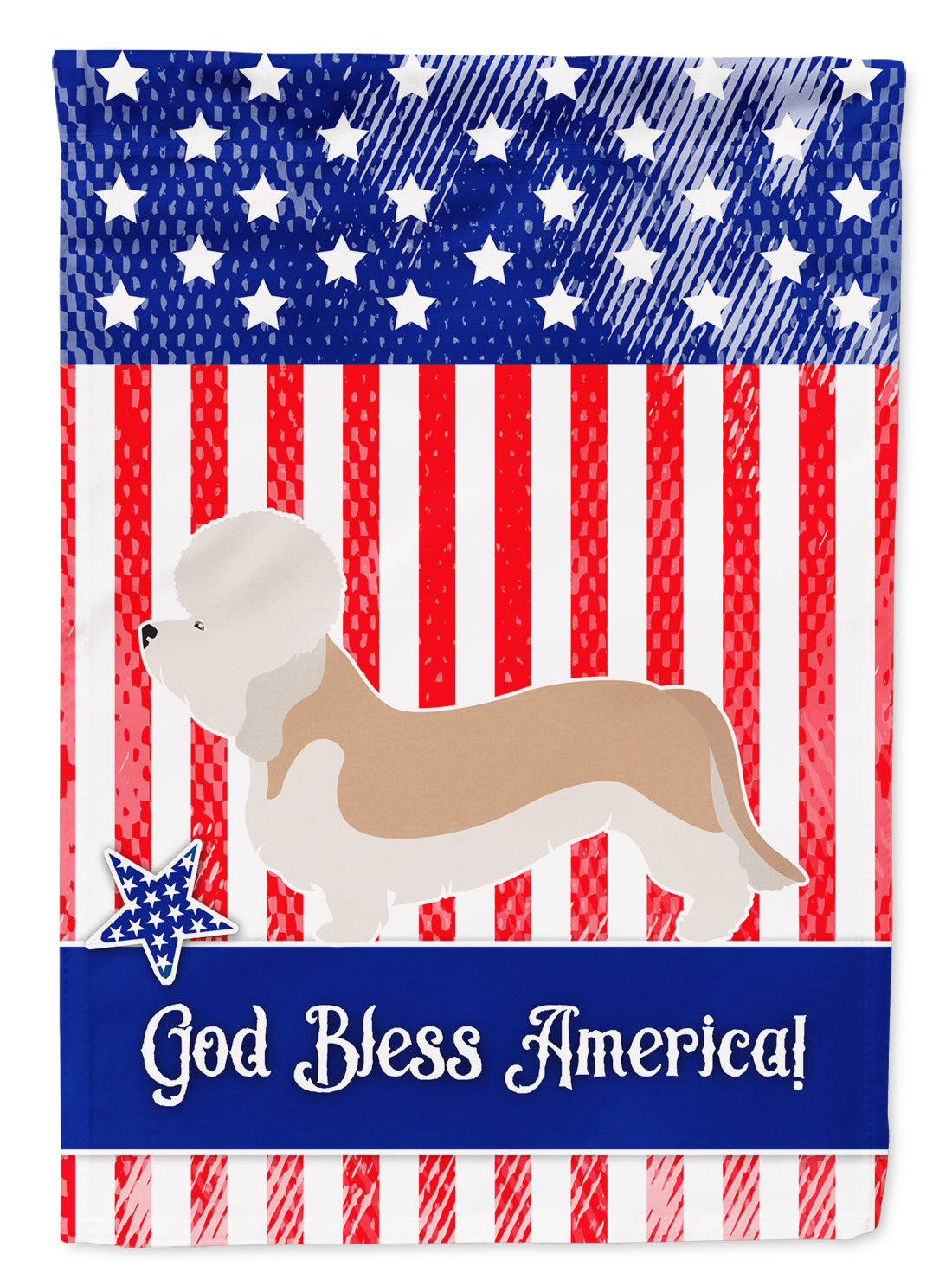 Dandie Dinmont Terrier American Flag Garden Size BB8393GF