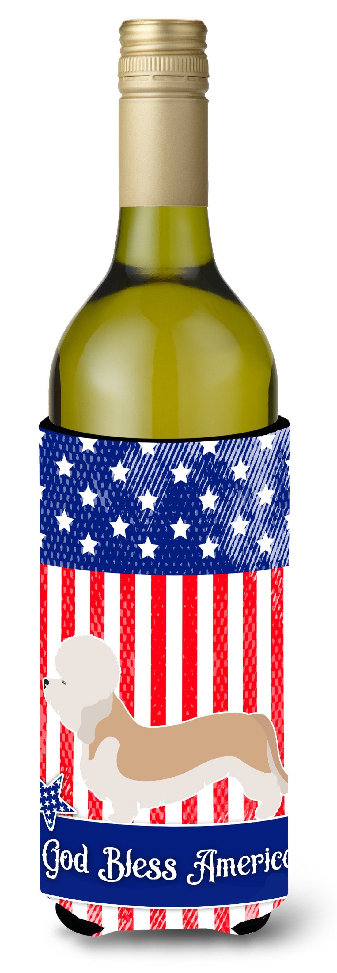 Dandie Dinmont Terrier American Wine Bottle Beverge Insulator Hugger BB8393LITERK by Caroline&#39;s Treasures