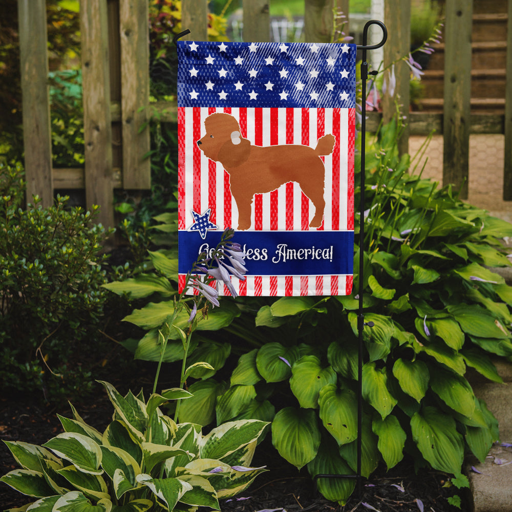 Toy Poodle American Flag Garden Size BB8397GF  the-store.com.