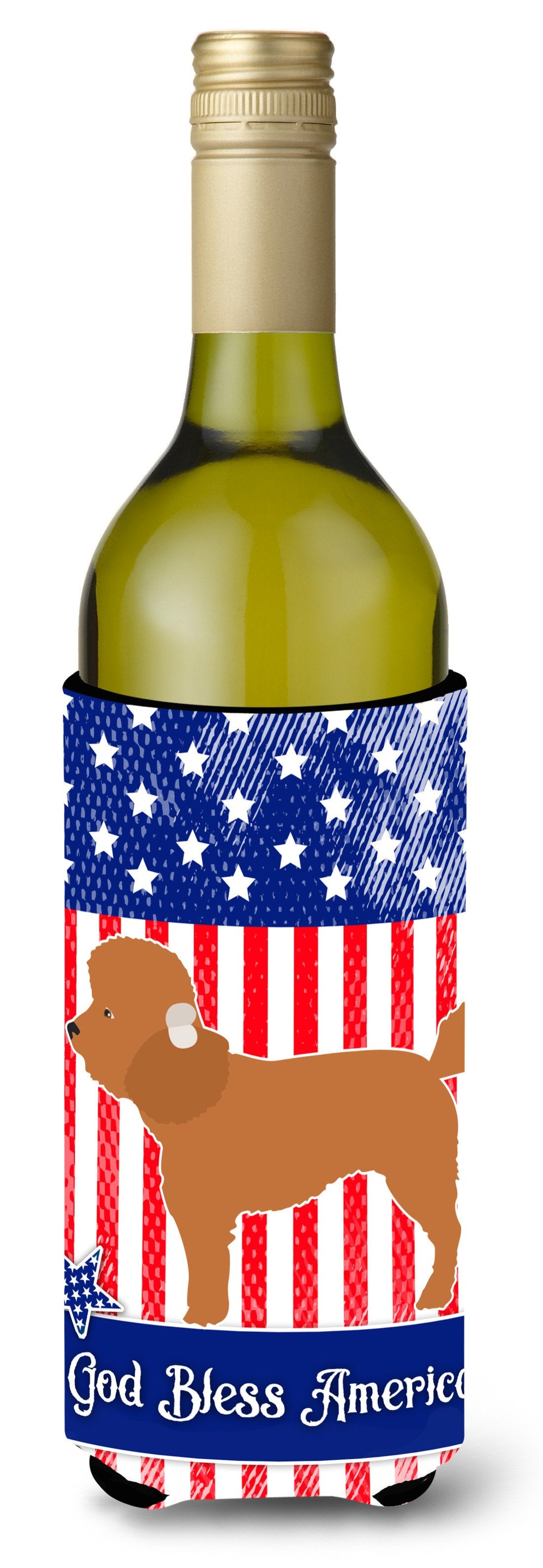 Toy Poodle American Wine Bottle Beverge Insulator Hugger BB8397LITERK by Caroline's Treasures
