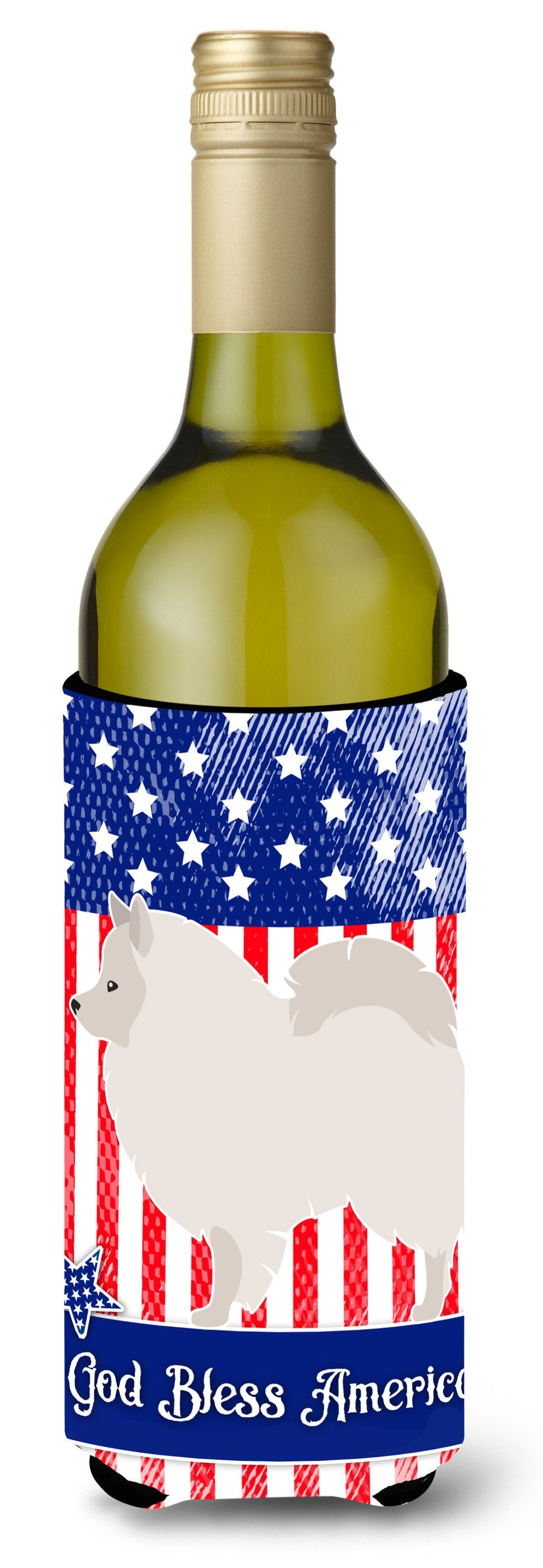 German Spitz American Wine Bottle Beverge Insulator Hugger BB8398LITERK by Caroline&#39;s Treasures
