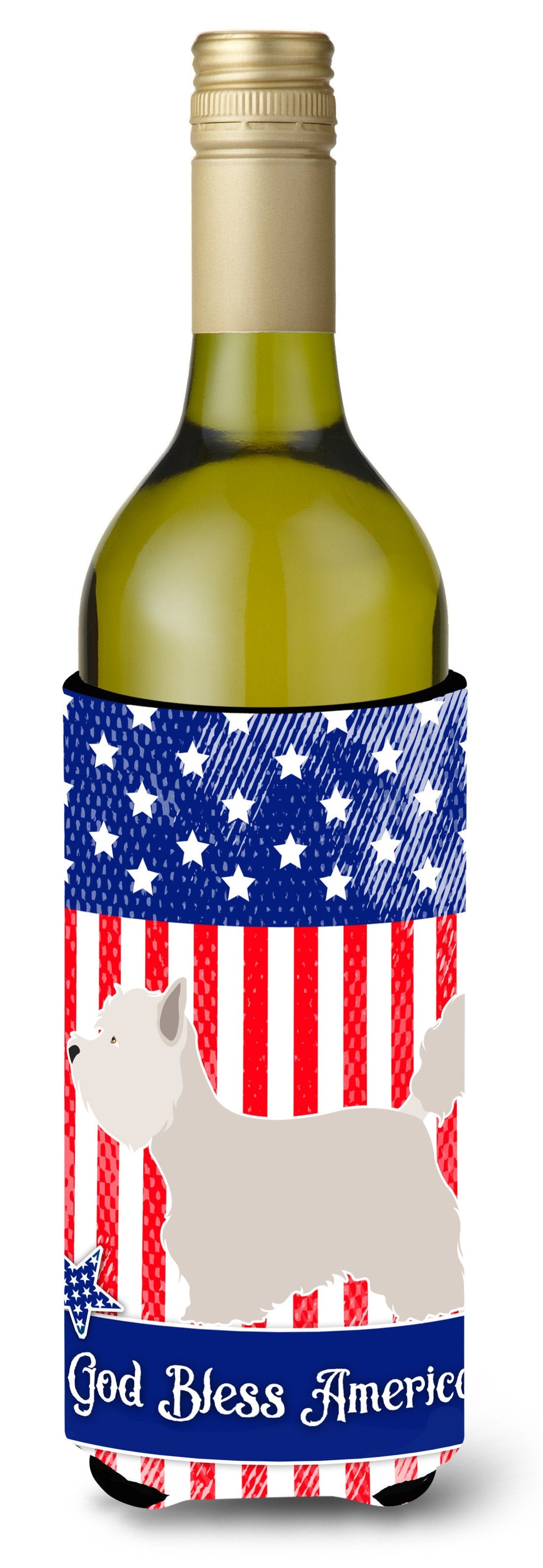 Westie American Wine Bottle Beverge Insulator Hugger BB8399LITERK by Caroline's Treasures
