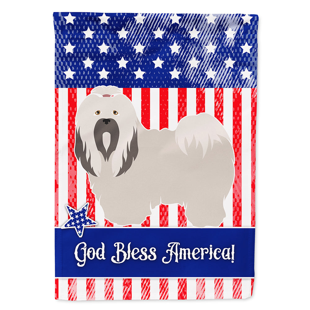 Lhasa Apso American Flag Canvas House Size BB8400CHF  the-store.com.