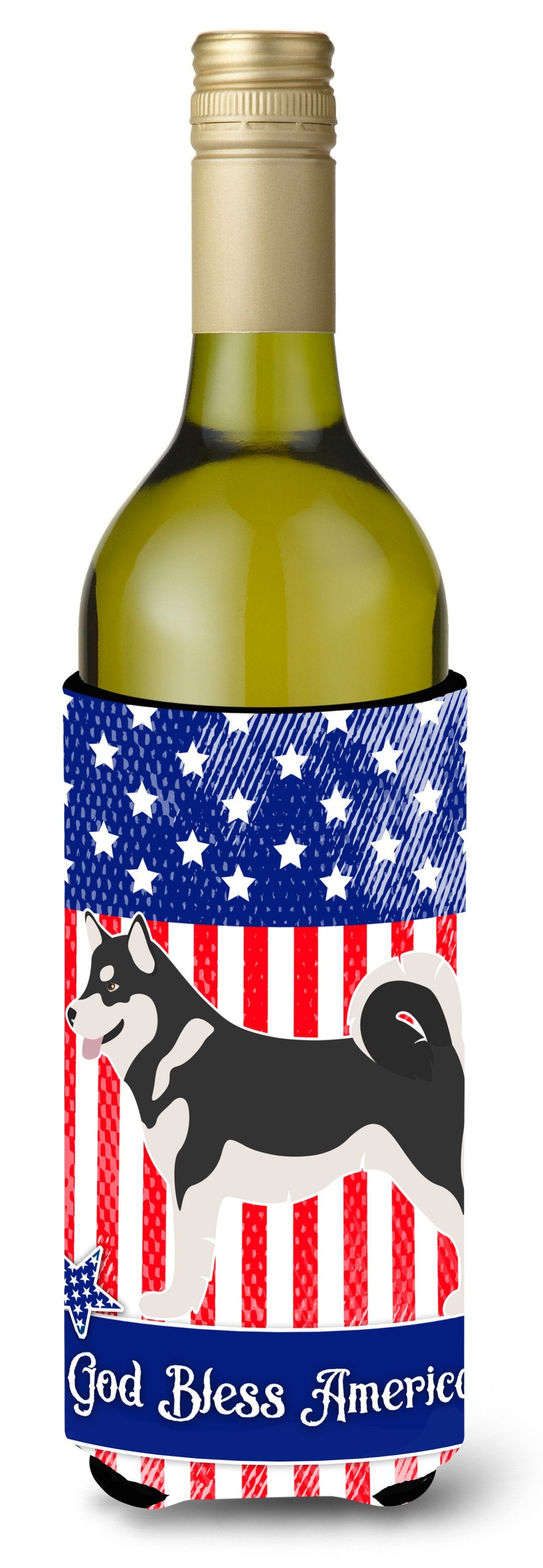 Alaskan Malamute American Wine Bottle Beverge Insulator Hugger BB8405LITERK by Caroline&#39;s Treasures