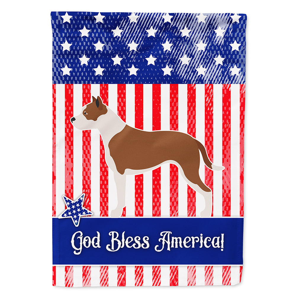 Pit Bull Terrier American Flag Canvas House Size BB8406CHF