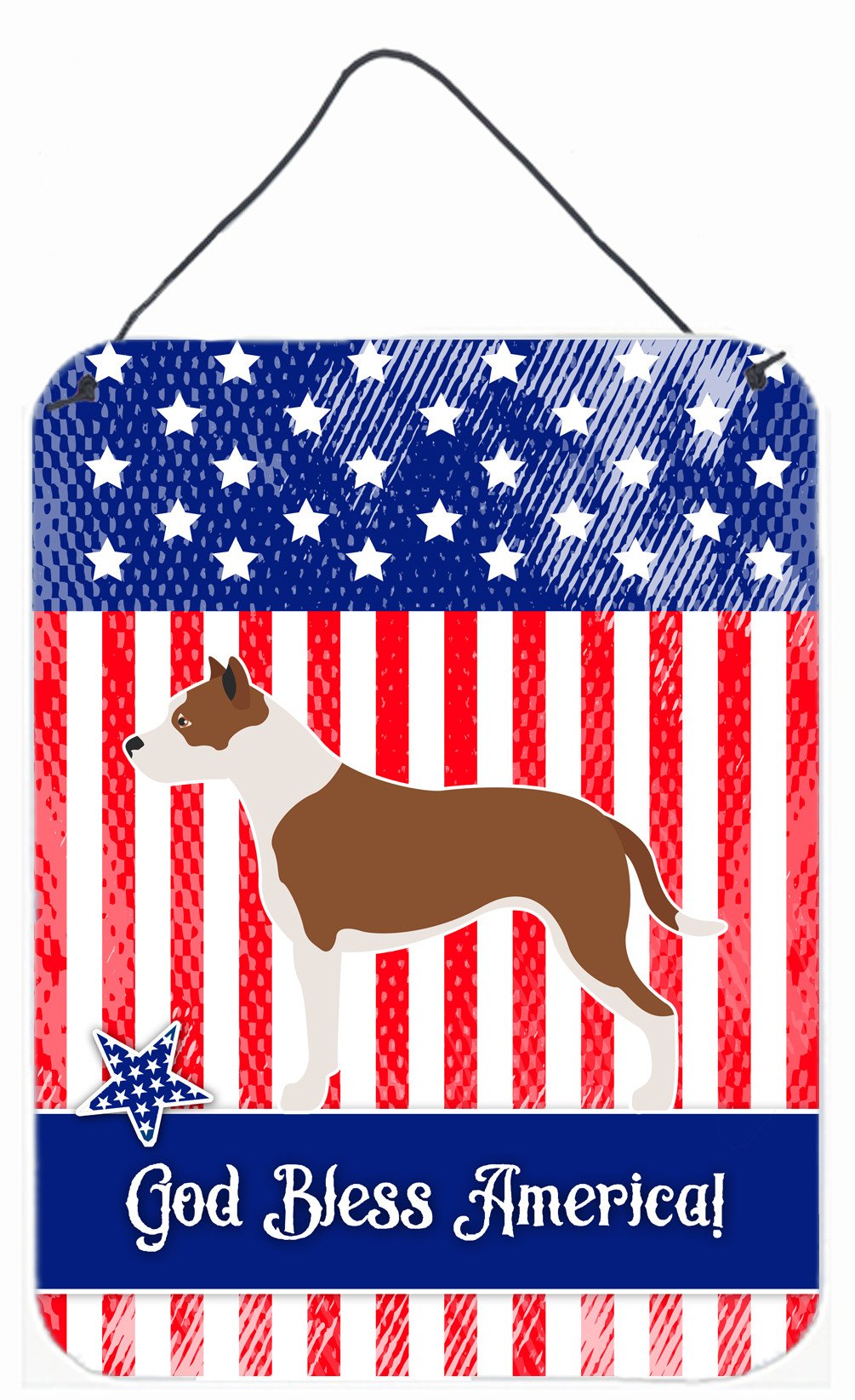 Pit Bull Terrier American Wall or Door Hanging Prints BB8406DS1216 by Caroline&#39;s Treasures