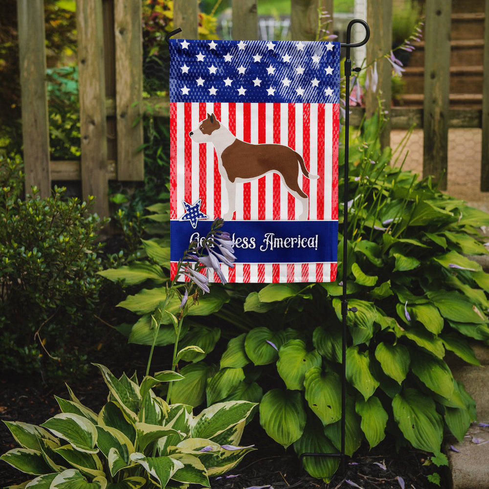 Pit Bull Terrier American Flag Garden Size BB8406GF  the-store.com.