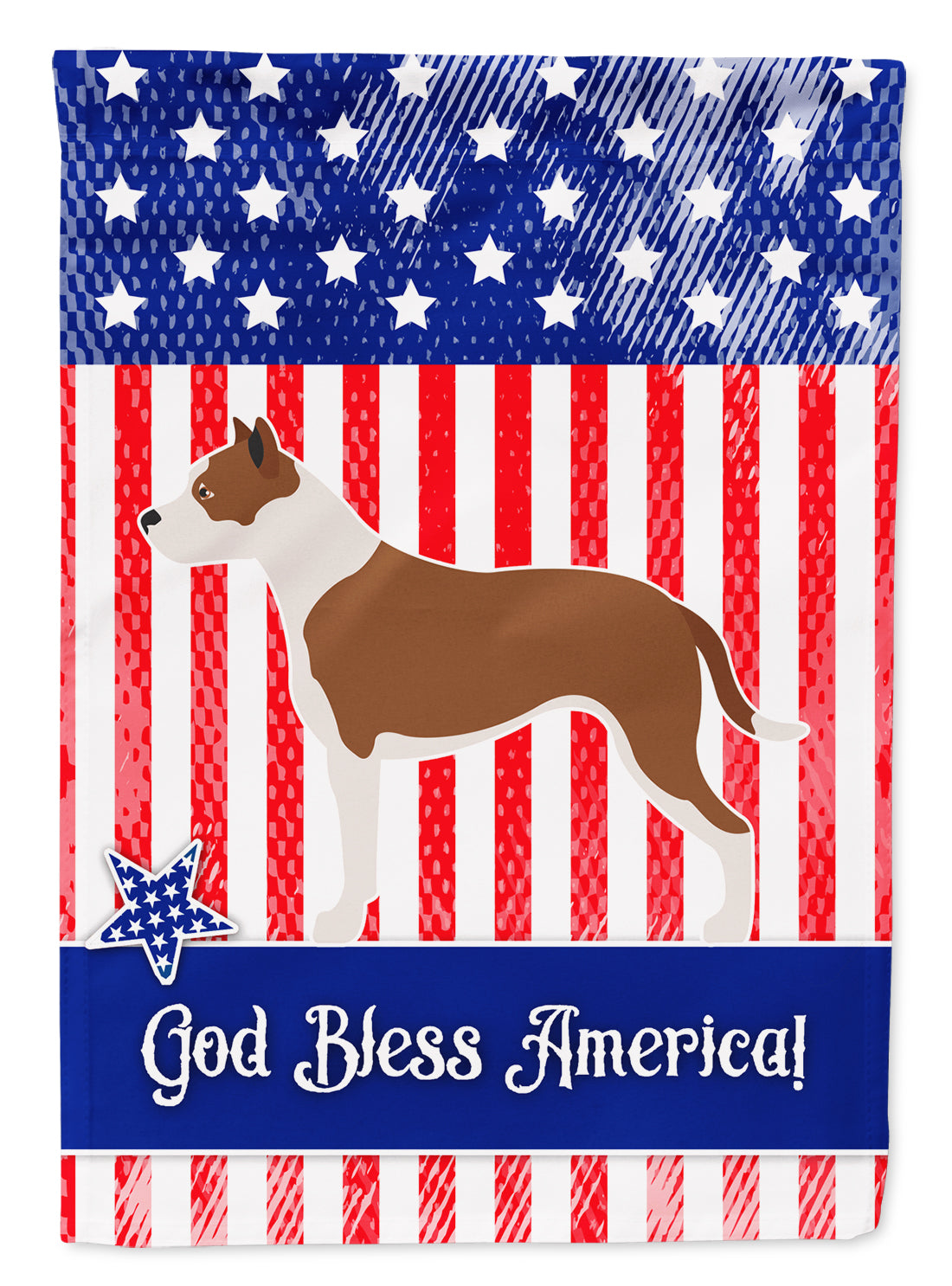 Pit Bull Terrier American Flag Garden Size BB8406GF  the-store.com.
