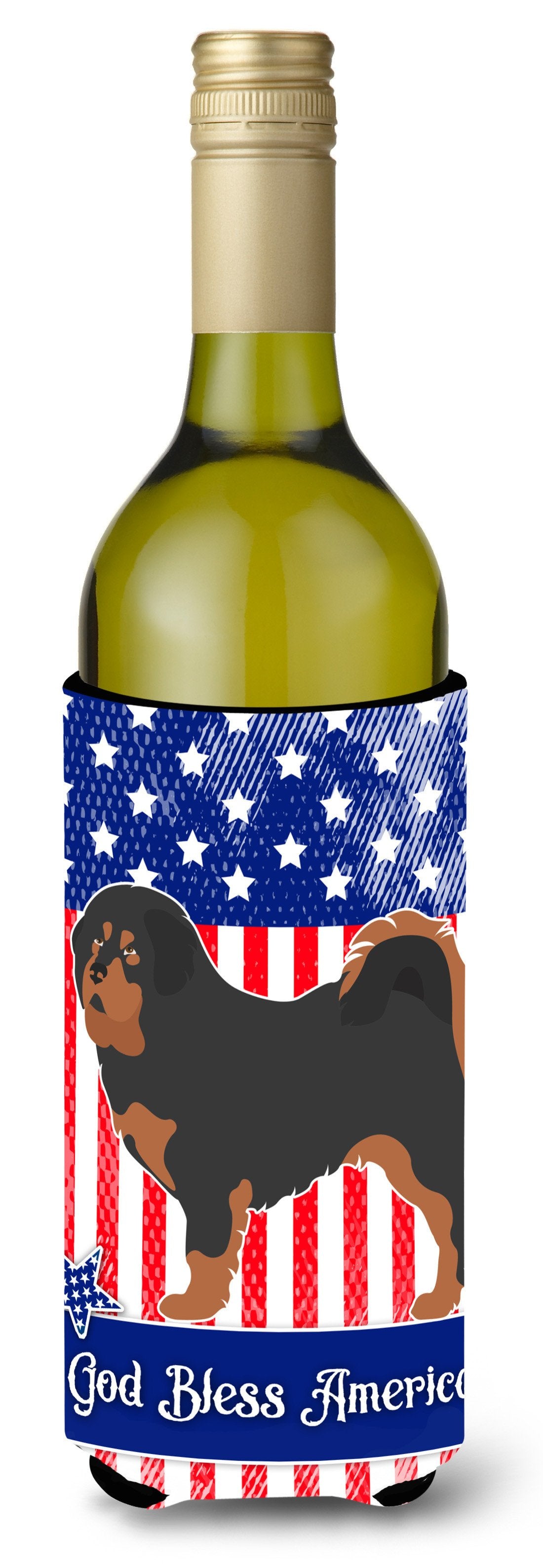 Tibetan Mastiff American Wine Bottle Beverge Insulator Hugger BB8407LITERK by Caroline's Treasures