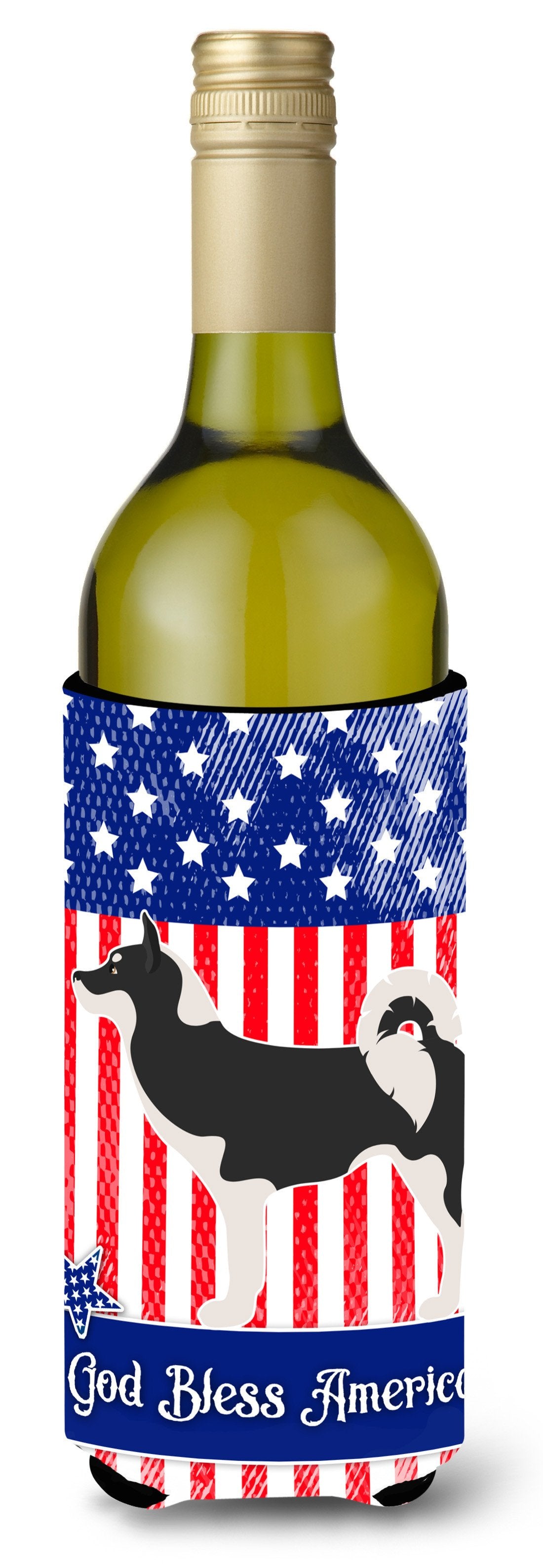 Greenland Dog American Wine Bottle Beverge Insulator Hugger BB8419LITERK by Caroline&#39;s Treasures