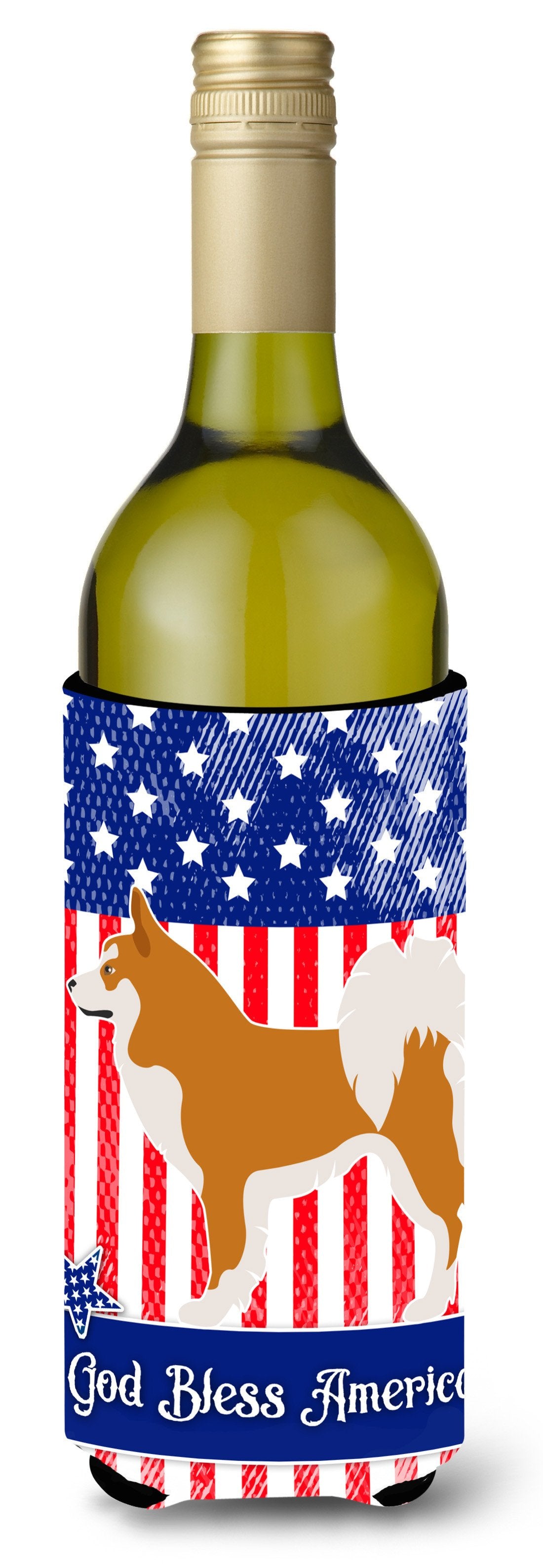 Icelandic Sheepdog American Wine Bottle Beverge Insulator Hugger BB8421LITERK by Caroline&#39;s Treasures