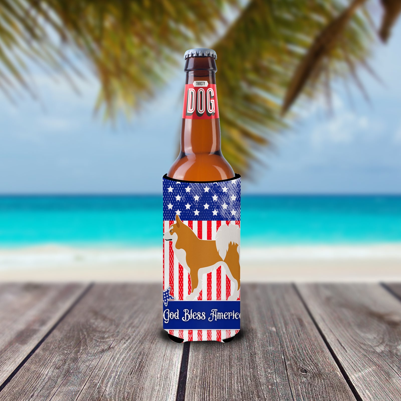 Caroline's Treasures Icelandic Sheepdog American Hugger for slim cans BB8421MUK