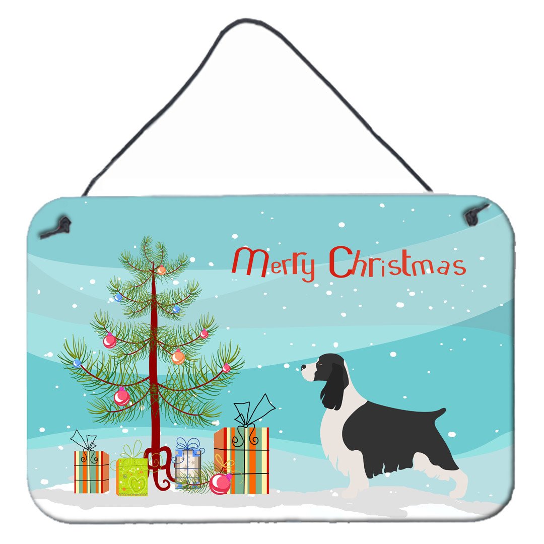 English Springer Spaniel Christmas Wall or Door Hanging Prints BB8435DS812 by Caroline&#39;s Treasures