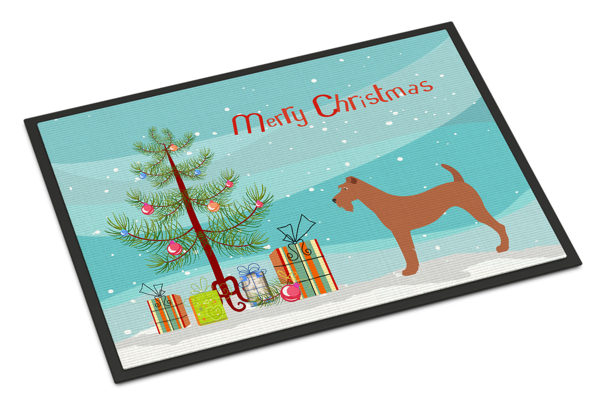 Irish Terrier Christmas Indoor or Outdoor Mat 18x27 BB8438MAT - the-store.com