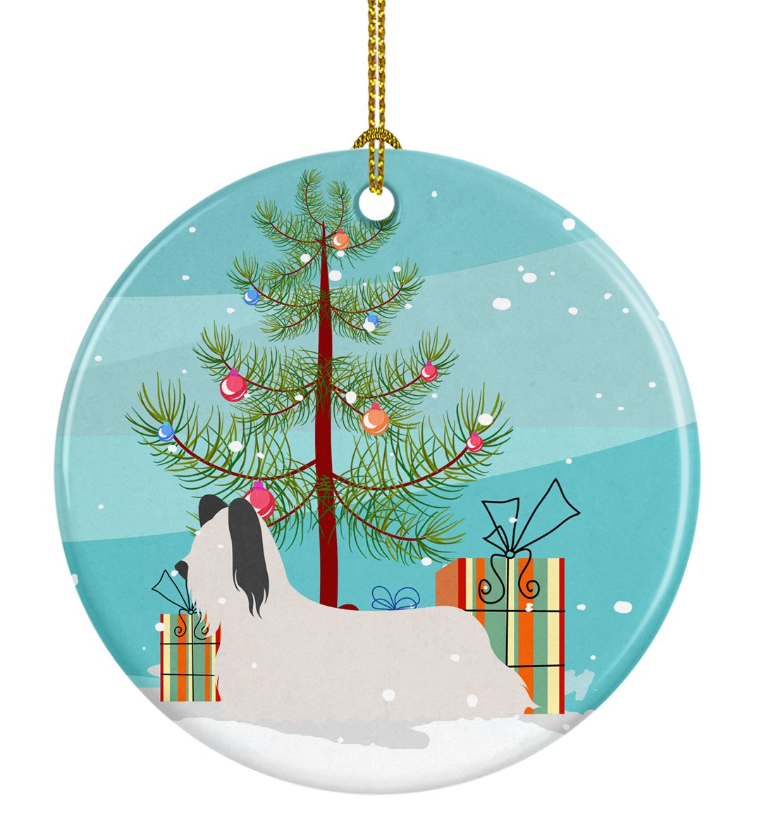 Skye Terrier Christmas Ceramic Ornament BB8440CO1 by Caroline&#39;s Treasures
