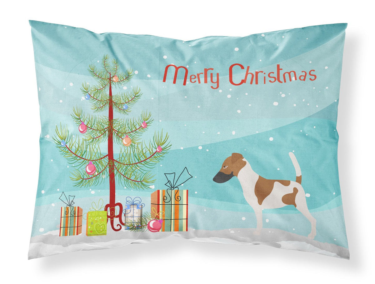 Smooth Fox Terrier Christmas Fabric Standard Pillowcase BB8441PILLOWCASE by Caroline&#39;s Treasures
