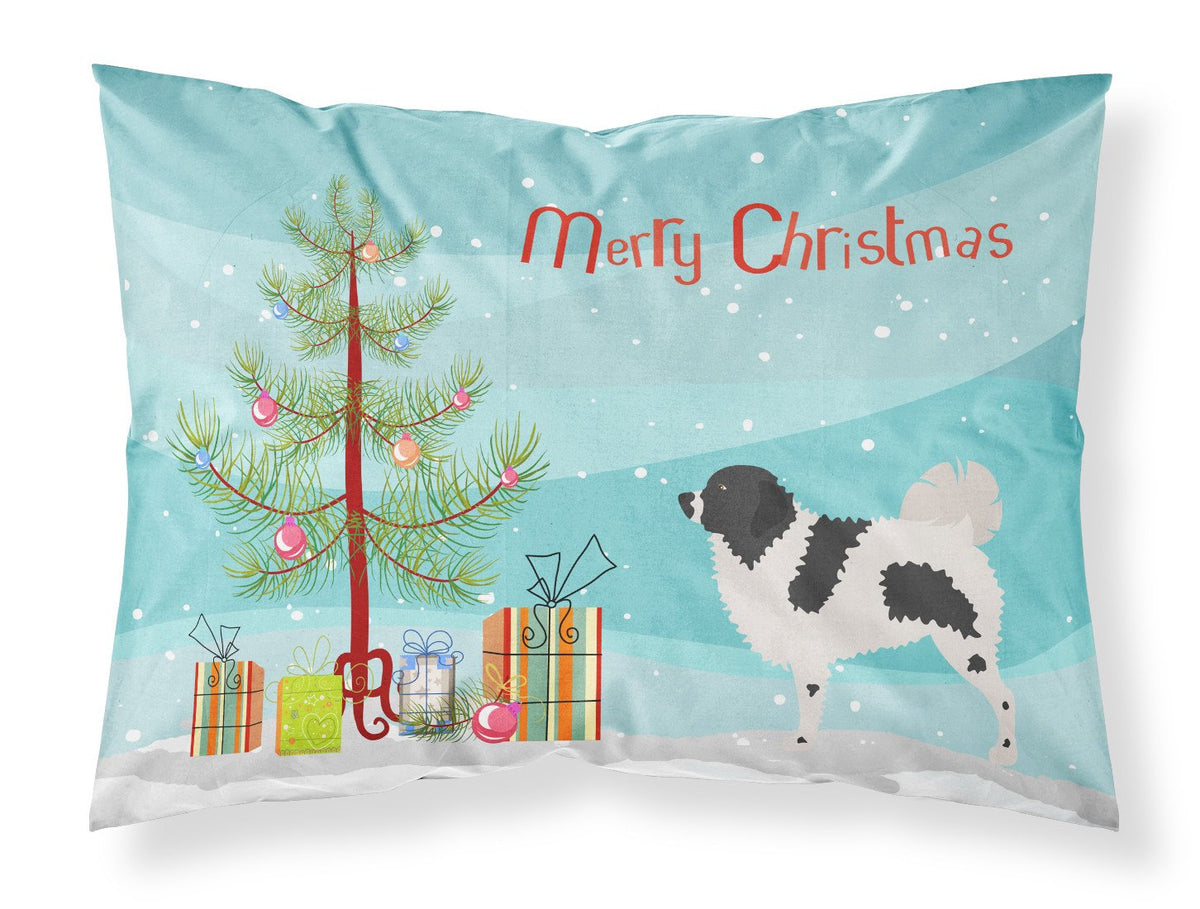 Wetterhoun Frisian Water Dog Christmas Fabric Standard Pillowcase BB8444PILLOWCASE by Caroline&#39;s Treasures