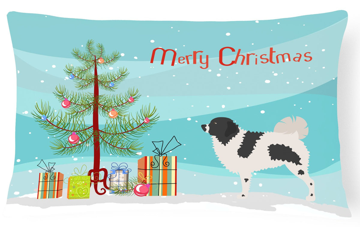Wetterhoun Frisian Water Dog Christmas Canvas Fabric Decorative Pillow BB8444PW1216 by Caroline&#39;s Treasures