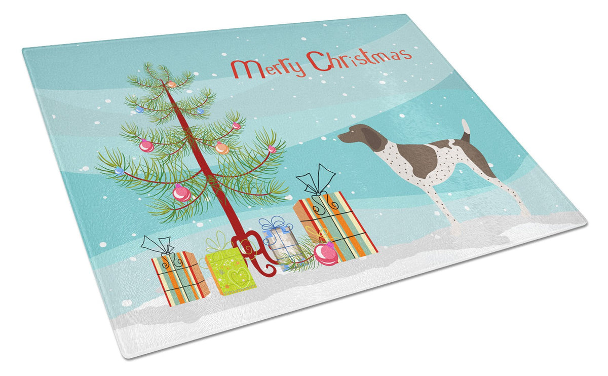 German Shorthaired Pointer Christmas Glass Cutting Board Large BB8445LCB by Caroline&#39;s Treasures