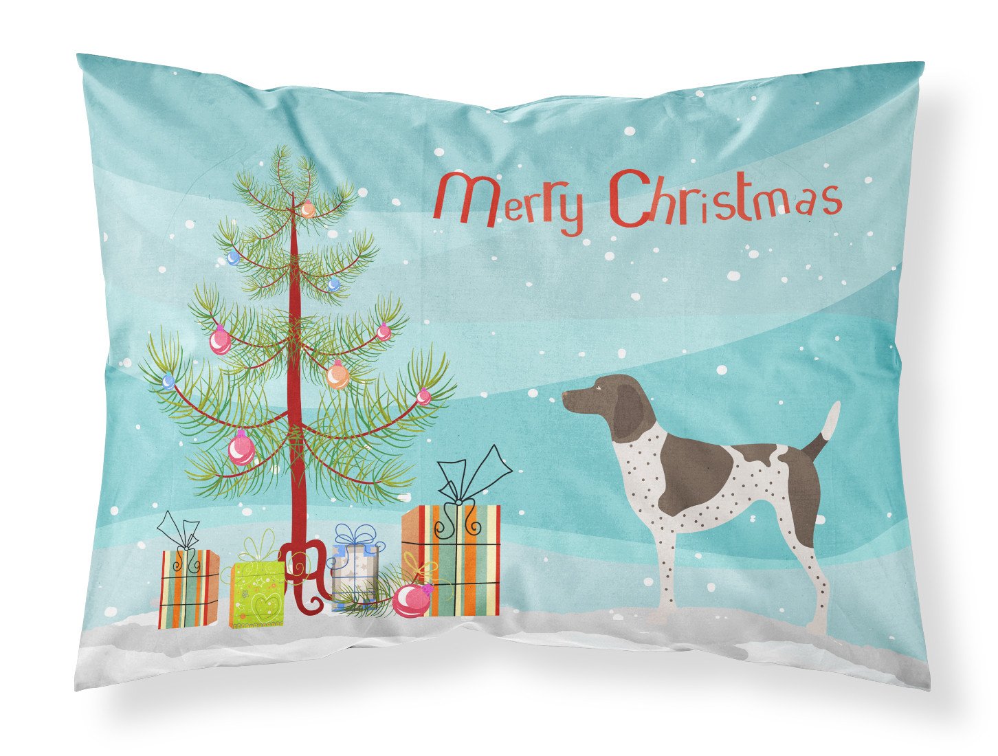 German Shorthaired Pointer Christmas Fabric Standard Pillowcase BB8445PILLOWCASE by Caroline's Treasures
