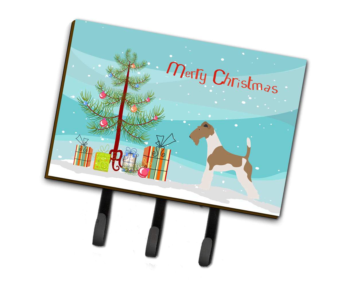 Wire Fox Terrier Christmas Leash or Key Holder BB8446TH68