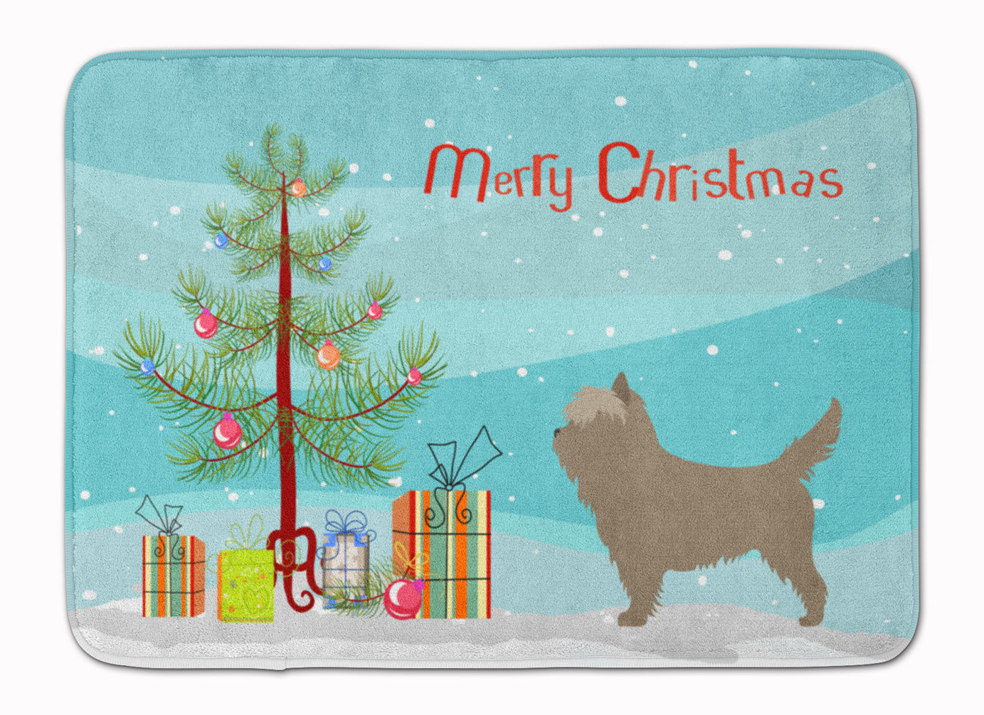 Cairn Terrier Christmas Machine Washable Memory Foam Mat BB8448RUG - the-store.com