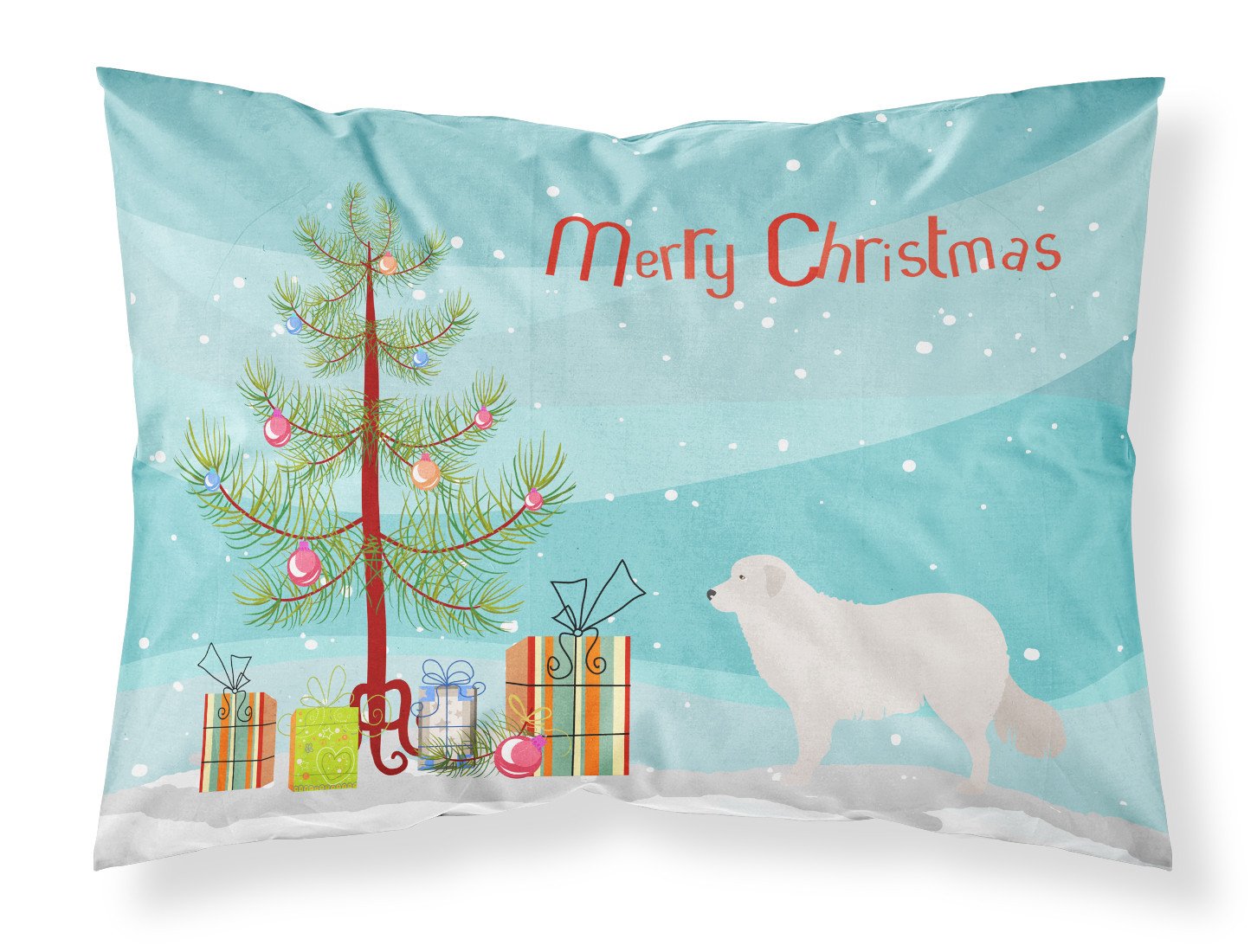 Kuvasz Christmas Fabric Standard Pillowcase BB8467PILLOWCASE by Caroline's Treasures